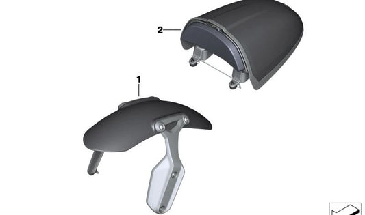 Nightblack OEM 46611625979 for bmw r nine (K21) front fender (K21). Original BMW Motorrad.