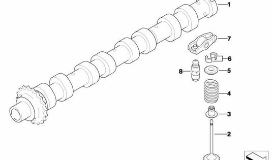 Árbol de levas de escape OEM 11317805965 para MINI R56, Clubman R55... y más. Original MINI.