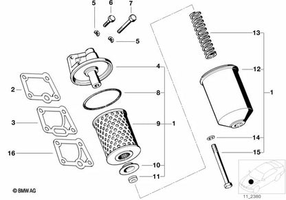 Resorte de presión para BMW Serie 5 E12, Serie 6 E24, Serie 7 E23 (OEM 11421252467). Original BMW