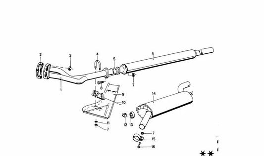 Tubo de escape delantero para BMW (OEM 18111104922). Original BMW