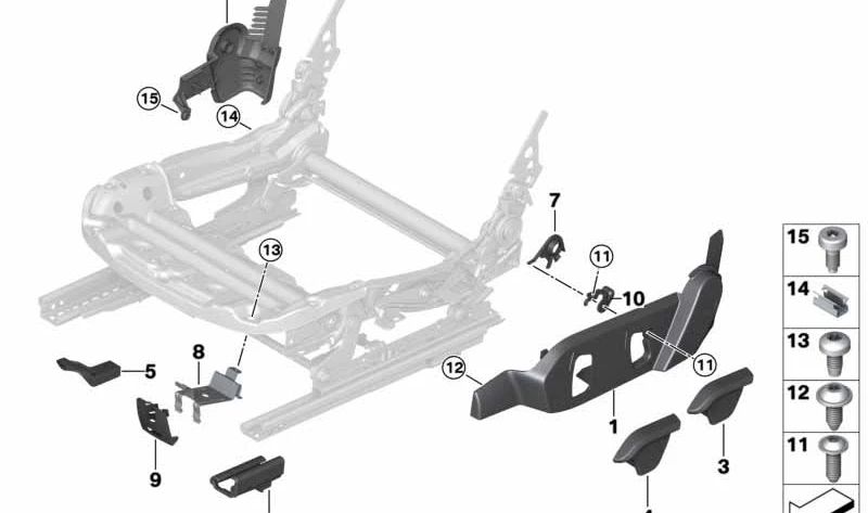 RIGHT LEVER OEM 52107362118 FOR BMW I3 I01, I01N, I8 I12, I12N. Original BMW.
