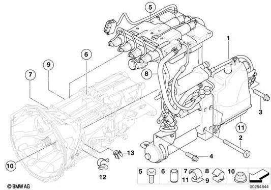 Kabelklemme für BMW E60, E61N, E63, E64 (OEM 23017838951). Original BMW