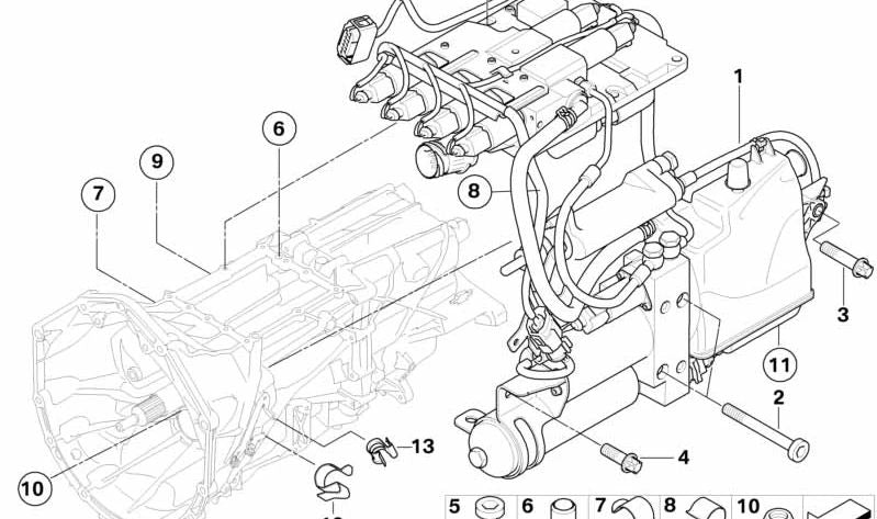 BMW E60, E61N, E63, E64 (OEM 23017838947). Original BMW