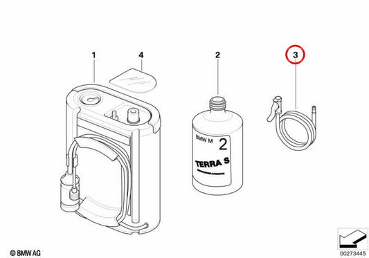 Tube de remplissage OEM 71102282129 pour BMW E36, E39, Z3. BMW d'origine.