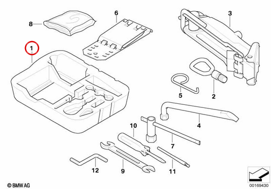 Bandeja de armazenamento OEM 71106778763 para MINI Clubman R55, Cooper, Cooper D, Cooper S. MINI original.