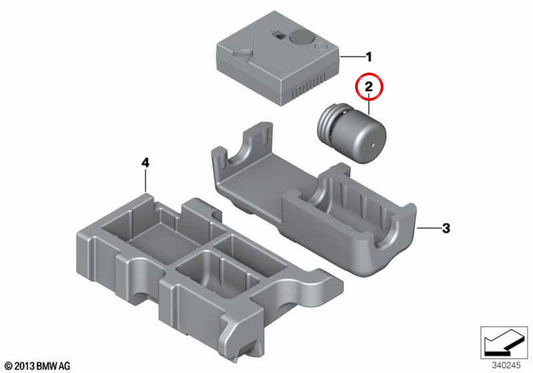 Pompa di gonfiaggio per pneumatici da 300 ml OEM 71106795461 per BMW Serie 5 F10, F11, X3 F25, X4 F26... e altro ancora. BMW originale.