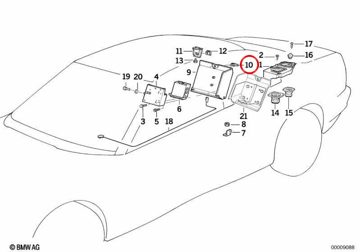 Vite di chiusura OEM 7111117440 per BMW E21, E30, E36, E12, E28, E24, E23, E31, Z1. BMW originale.