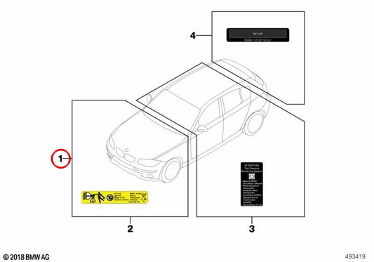 Riempimento del tergicristallo liquido OEM 71217490624 per BMW F22, F23, F87, F30, F34, F80, F32, F33, F36, F82, F83, G11, G12, F15, G05, F85, F16, G06, F86, G07. BMW originale.