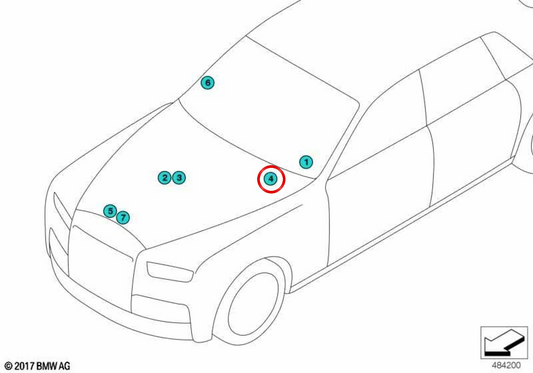 Etichetta refrigerante R1234YF OEM 71235B62B31 per BMW Serie 1 F70, Serie 2 G42, Serie 3 G20, X1 U11, X5 G05... e MINI F65, F66, F67, Countryman U25. Originale BMW e MINI