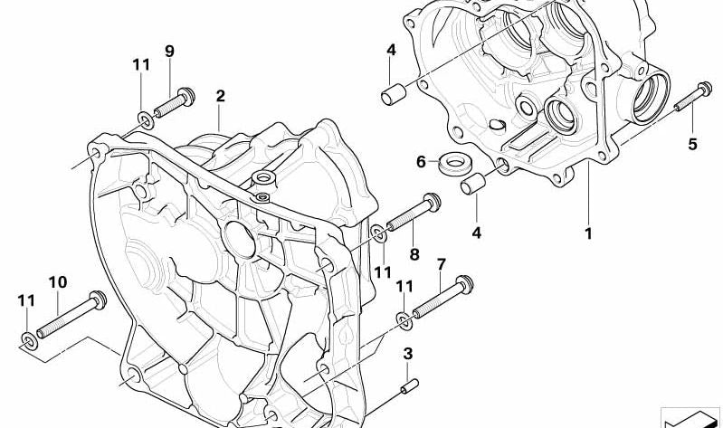 Caja de cambios OEM 23007695999 para BMW Motorrad R HP2 Enduro (K25, 0369) 2005-2007. Original BMW Motorrad.