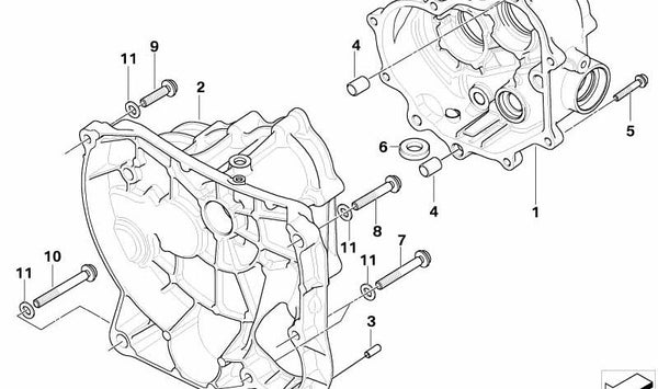 Caja de cambios OEM 23007695999 para BMW Motorrad R HP2 Enduro (K25, 0369) 2005-2007. Original BMW Motorrad.