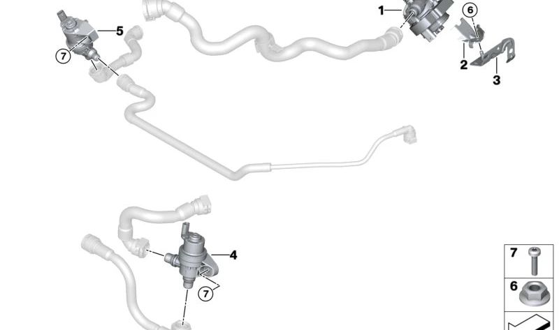 OEM closing valve 11519896406 for BMW F70, U06, U11, U12, U10, F65, F66, U25. Original BMW.
