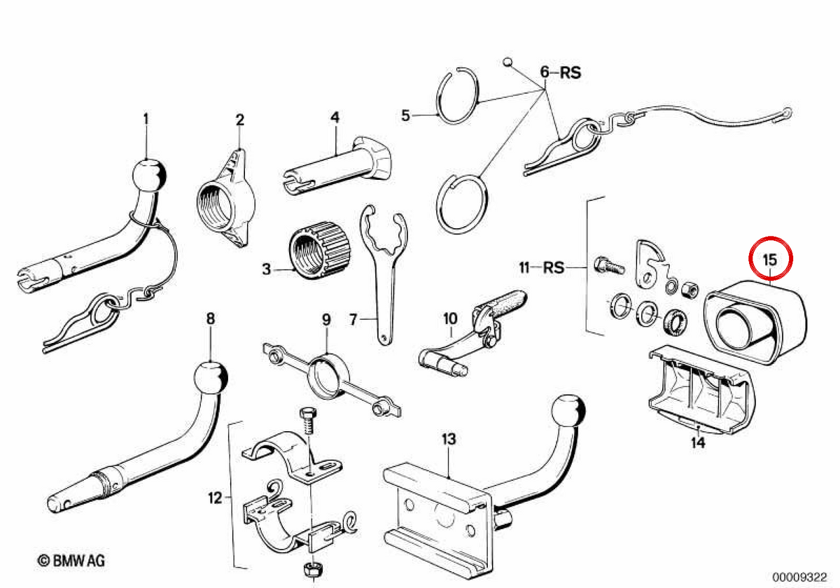 OEM -Abdeckung 71601129334 für BMW E28, E24. Original BMW.