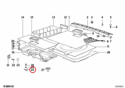 OEM 71601139300 Supporto Knech per BMW E34. BMW originale.