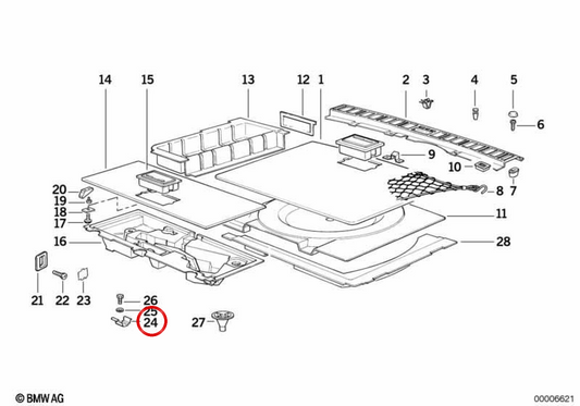 OEM 71601139300 Supporto Knech per BMW E34. BMW originale.