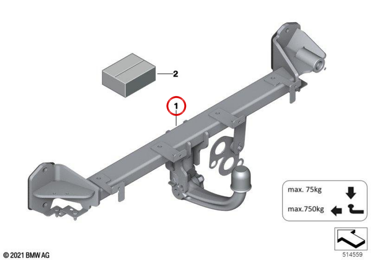 EMO 71605A3CF35 Torna per BMW G30, G31. BMW originale.