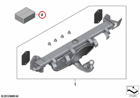 Kit de reequipamento para gancho de reboque elétrico giratório OEM 71605B36F14 para BMW XM G09. BMW Original