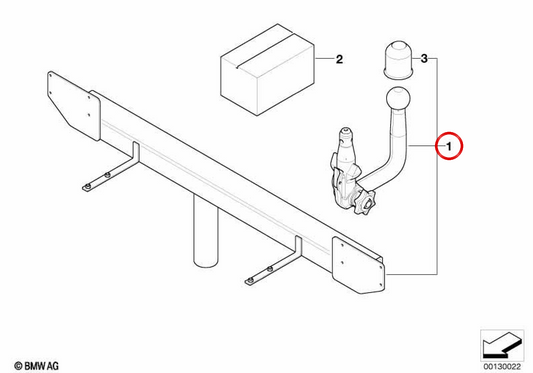 Engate de reboque desmontável OEM 71606781643 para MINI R50 e MINI Cabrio R52. Original MINI