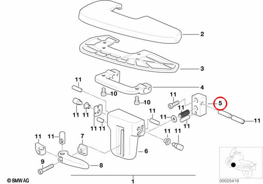 OEM threaded plate 71607651937 for BMW Motorrad K 1200 LT, K 1200 RS. Original BMW Motorrad.