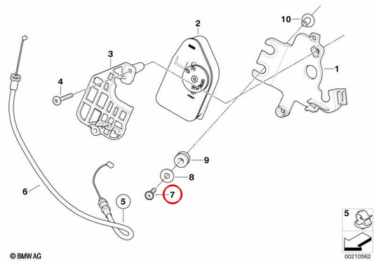 Vis M5x25 à tête fraisée avec bride OEM 71607680822 pour motos BMW R 1300 GS, S 1000 RR, S 1000 XR, M 1000 R, K 1600 GT, F 800 GT... et plus. Original BMW Motorrad