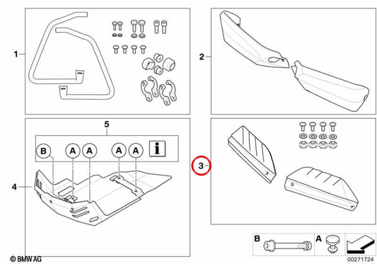 OEM 71607705964 Spoiler superior de proteção de mão grande para BMW F700GS, F800GS, G650X... e muito mais. Originais BMW Motorrad.