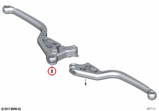 Palanca de freno HP OEM 71607706739 para BMW R 1200 GS, R 1200 GS Adventure, R 1200 R, F 800 R... y más. Original BMW Motorrad.