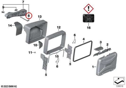 Soando a alavanca desbloqueada esquerda OEM 71607707244 para vario de malas no MOTOS BMW R 1200 Gs, R 1250 Gs, F 750 Gs, F 850 ​​Gs, F 800 Gs, F 900 Gs ... e mais. BMW Motorrad original.