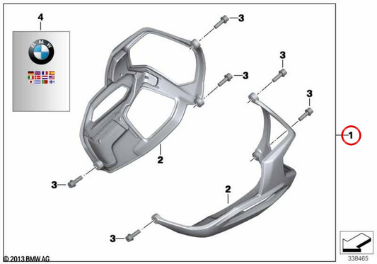 Conjunto de protetor de tampa de válvula OEM 71607719449 para motocicletas BMW R1200GS, R1200GS Adventure, R nineT, R nineT Pure... e muito mais. Originais BMW Motorrad.