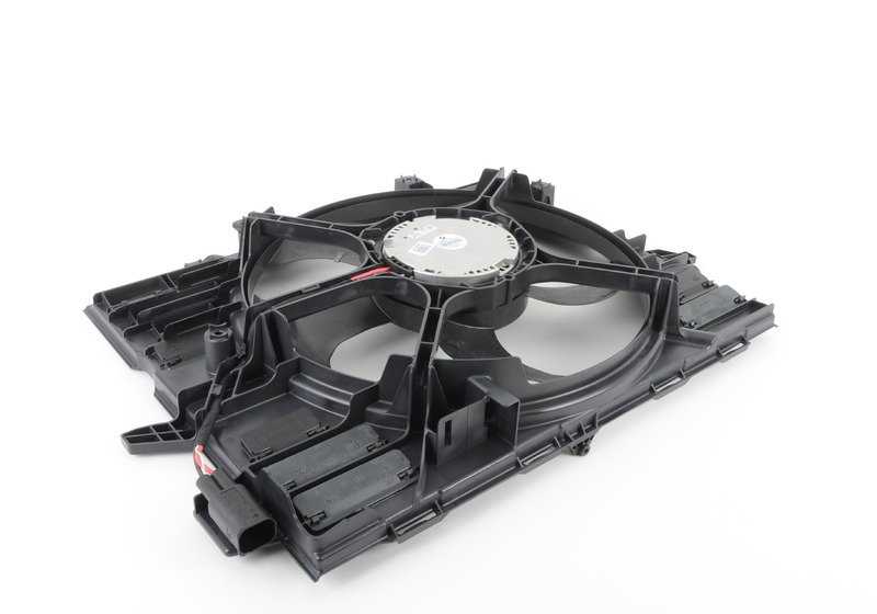 Fan support with Electrovantiler OEM 17427603762 for BMW E60, E61, E63 and E64. Compatible with N46 and N43 engines of 520i. Original BMW.
