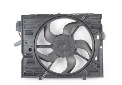 Fan support with Electrovantiler OEM 17427603762 for BMW E60, E61, E63 and E64. Compatible with N46 and N43 engines of 520i. Original BMW.