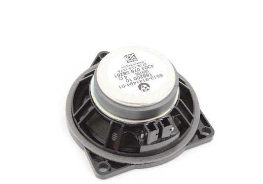 Midrange Speaker for BMW E81 E82 E87 E87N 3 Series E90 E90N 5 Series E60 E60N E61 E61N X1 E84 X3 E83 E83N X5 E70 E70N X6 E71 E72 (OEM 65139141494). Original BMW.