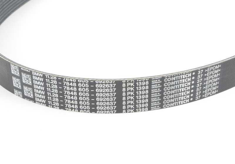 Poly V belt for BMW F87N, F80, F80N, F82, F83 (OEM 11287848605). Genuine BMW