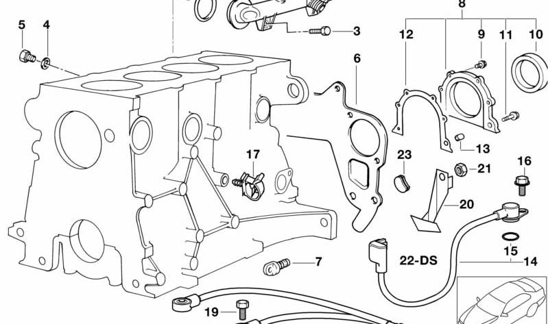 Sensor de cigüeñal (impulsor) OEM 12141247622 para BMW E36, Z3. Original BMW.