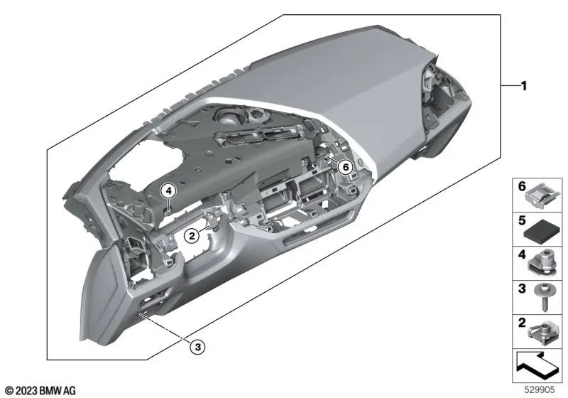 Leather Dashboard Cover for BMW G09 (OEM 51459633417). Original BMW