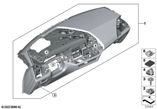 Leather Dashboard Cover for BMW G09 (OEM 51459633417). Original BMW