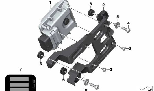 Mecanismo de mando OEM 13618393856 para motos BMW C 650 Sport, C 650 GT, C 400 GT, C 400 X. Original BMW Motorrad.