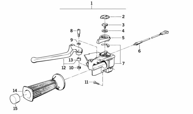 Empuñadura de goma izquierda para BMW R 248 (OEM 32721237811). Original BMW.