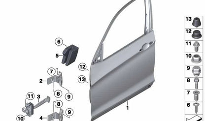 Bisagra de puerta delantera inferior derecha para BMW E60, E61, F25, F26, E70, E71 (OEM 41517176850). Original BMW
