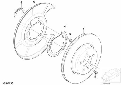 Vite esagonale autoblocante per BMW E60, E61, F07, F10, F11 Serie 5; E63, E64, F06, F12, F13 Serie 6; E65, E66, F01, F02 Serie 7; E70, F15 x5; E71, F16 x6 (OEM 34206772121). BMW originale.