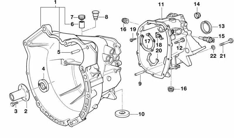 OEM Center Guide 23117510016 for BMW E36, E46, E34, E39, Z4 E85. Original BMW piece.