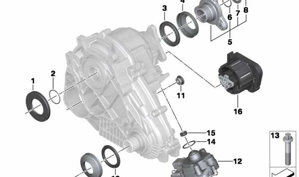 Soporte de transmisión OEM 22316853749 para BMW F25, F26. Pieza original BMW.