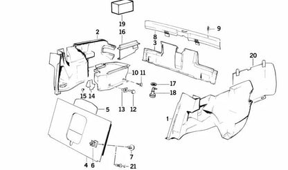 Cierre de rosca OEM 51471872821 para BMW E30 325e y 325i (todos los modelos y motores indicados). Original BMW.