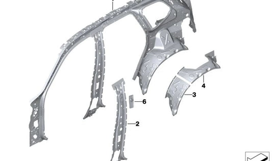 Rinforzo del pretensionatore della cintura sinistra OEM 41009631313 per BMW X1 (U11, U12), X2 (U10), Serie 2 Active Tourer (U06) e Mini Countryman (U25). BMW originale e Mini.