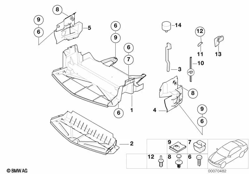 Left air duct for BMW E46, E90, F30 (OEM 51718397357). Original BMW.