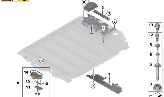 Mounting Plate for BMW i I20 (OEM 61278834408). Original BMW.