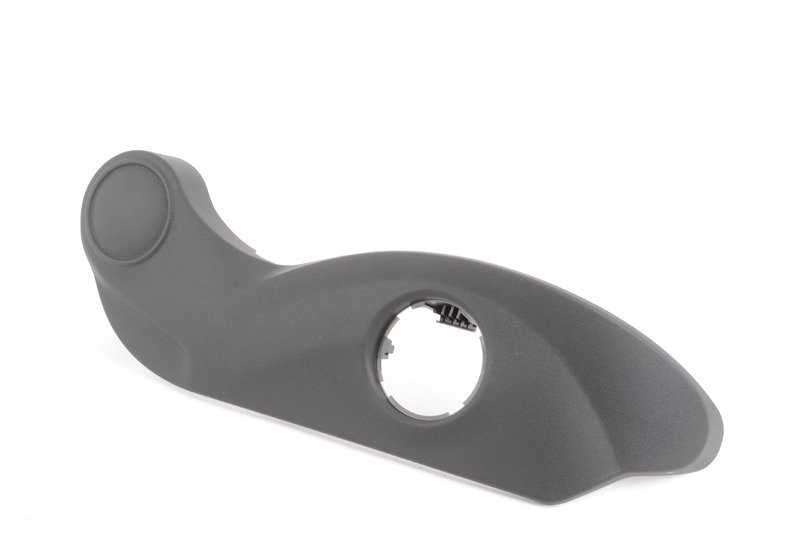 Embellecedor exterior derecho OEM 52102757640 para MINI R55, R56, R57, R58, R59, R61. Color negro carbono. Compatible con versiones Cooper. Original MINI.