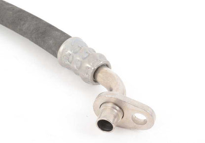 Tubería de retorno del refrigerador de aceite de la caja de cambios OEM 17222283583 para BMW E90, E90N, E92, E92N, E93, E93N. Original BMW.