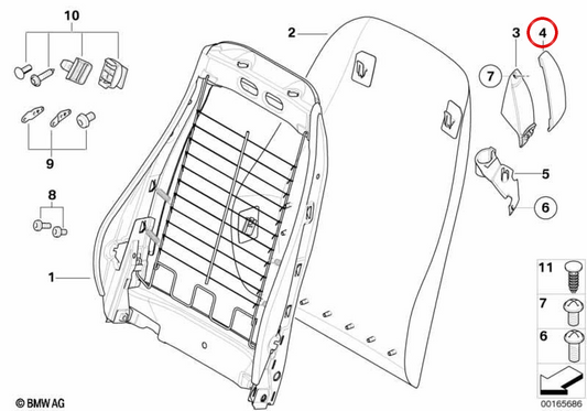 GUIDE GUIDE LEFT SAFETY BELT 72117078057 FOR BMW Z4 E85. Original BMW.