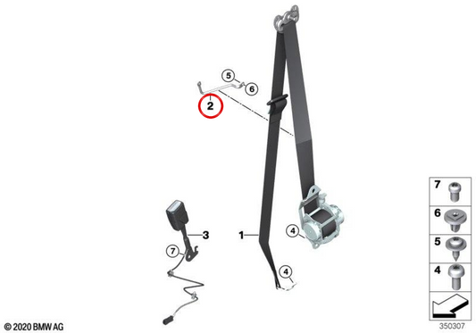Soporte guía izquierdo OEM 72117339595 para BMW i3 (I01). Original BMW.