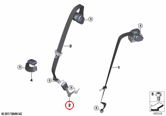 Rechtssicherheitsgürtel OEM 72117382256 für BMW G32. Original BMW.